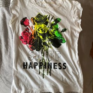 White cap sleeve top